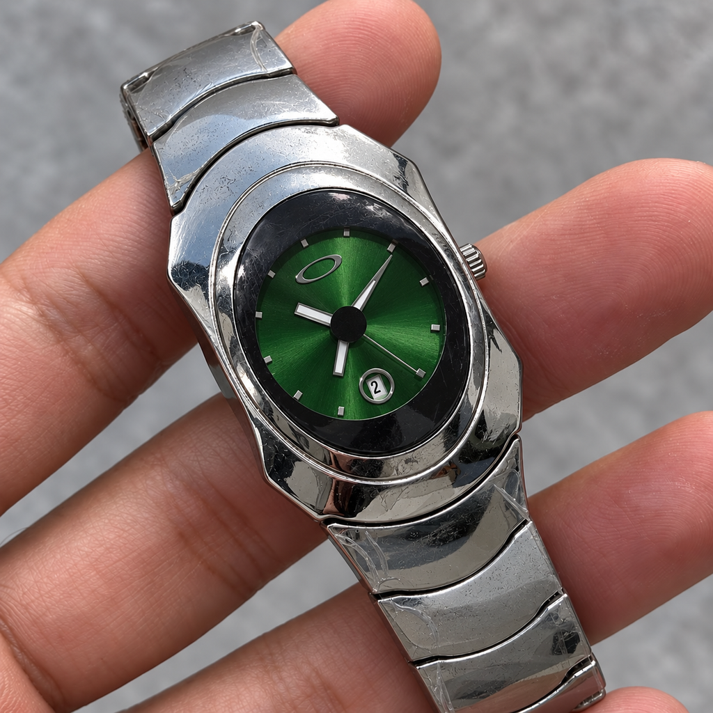 Oakley Time Bomb Titanium Watch – Green Dial