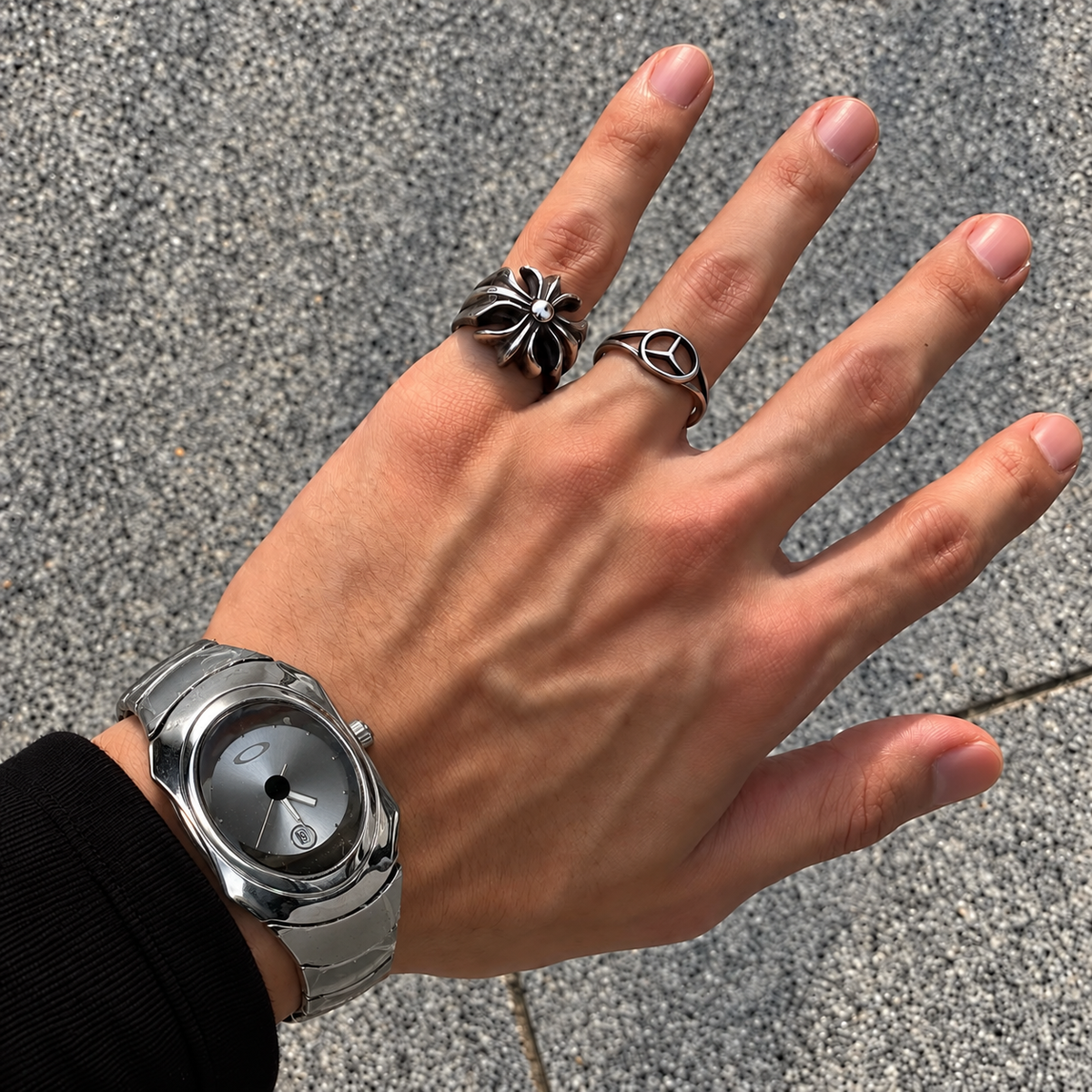Oakley Time Bomb Titanium Watch – Silver Dial
