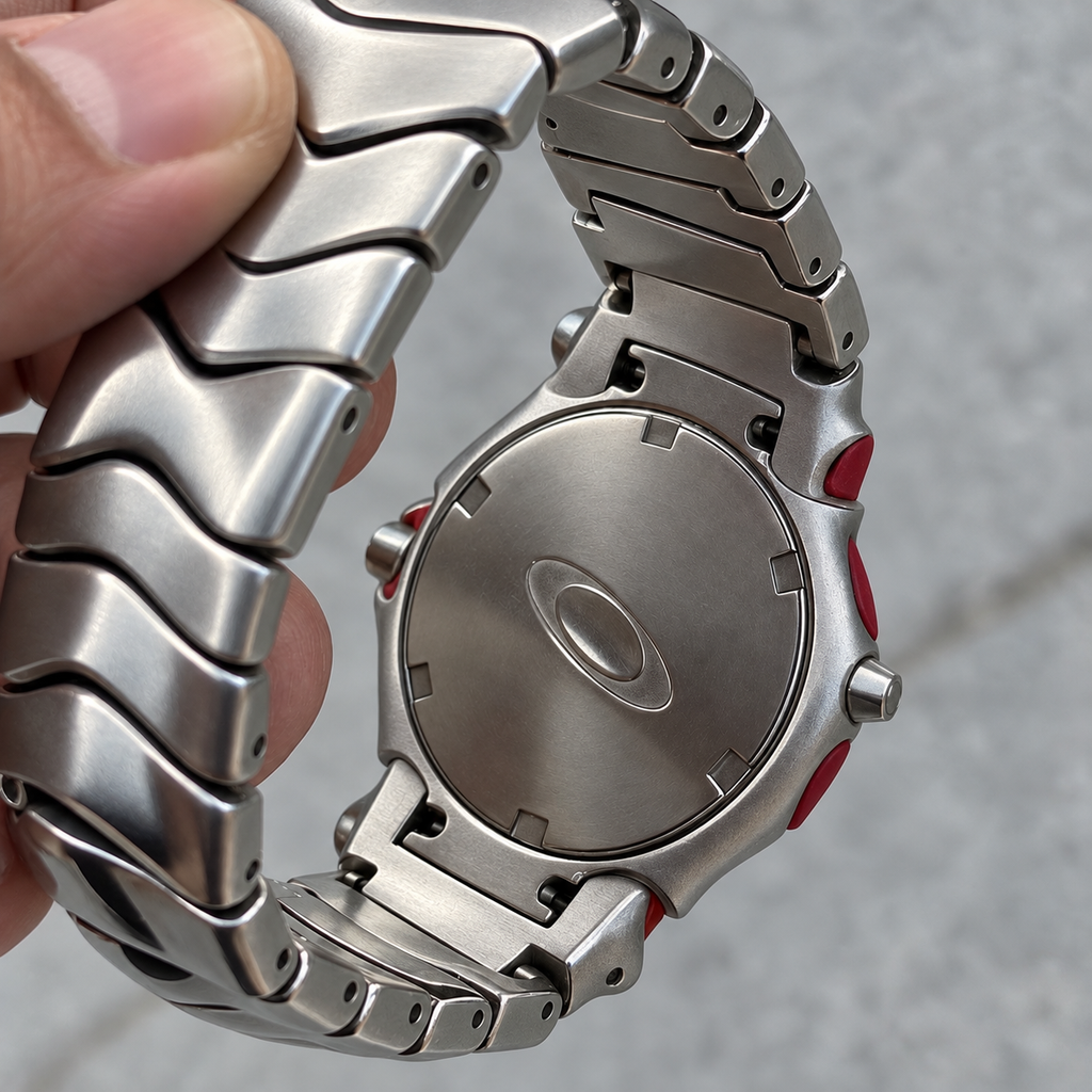 Oakley Blade Watch – Red Flower Dial, Matte Bracelet