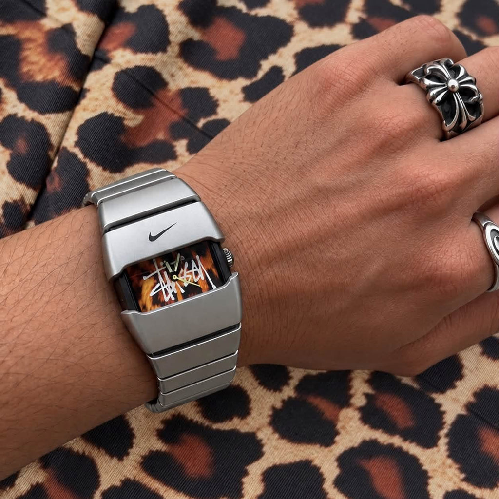 Vintage Nike Triax Watch – Custom Stüssy Brown Leopard Dial