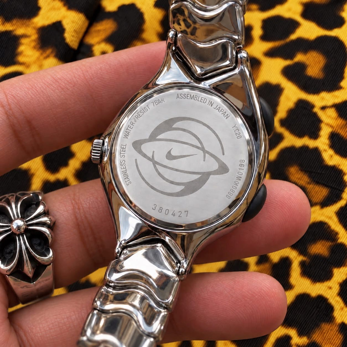 Vintage Nike Triax Armored Watch – Custom Stüssy Yellow Leopard Dial