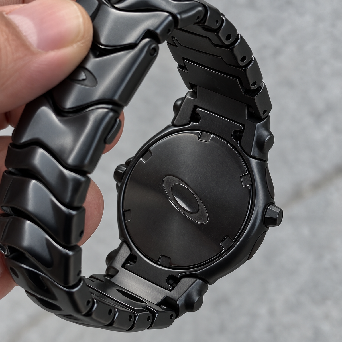 Oakley Blade Watch – Black Flower Dial, Matte Bracelet