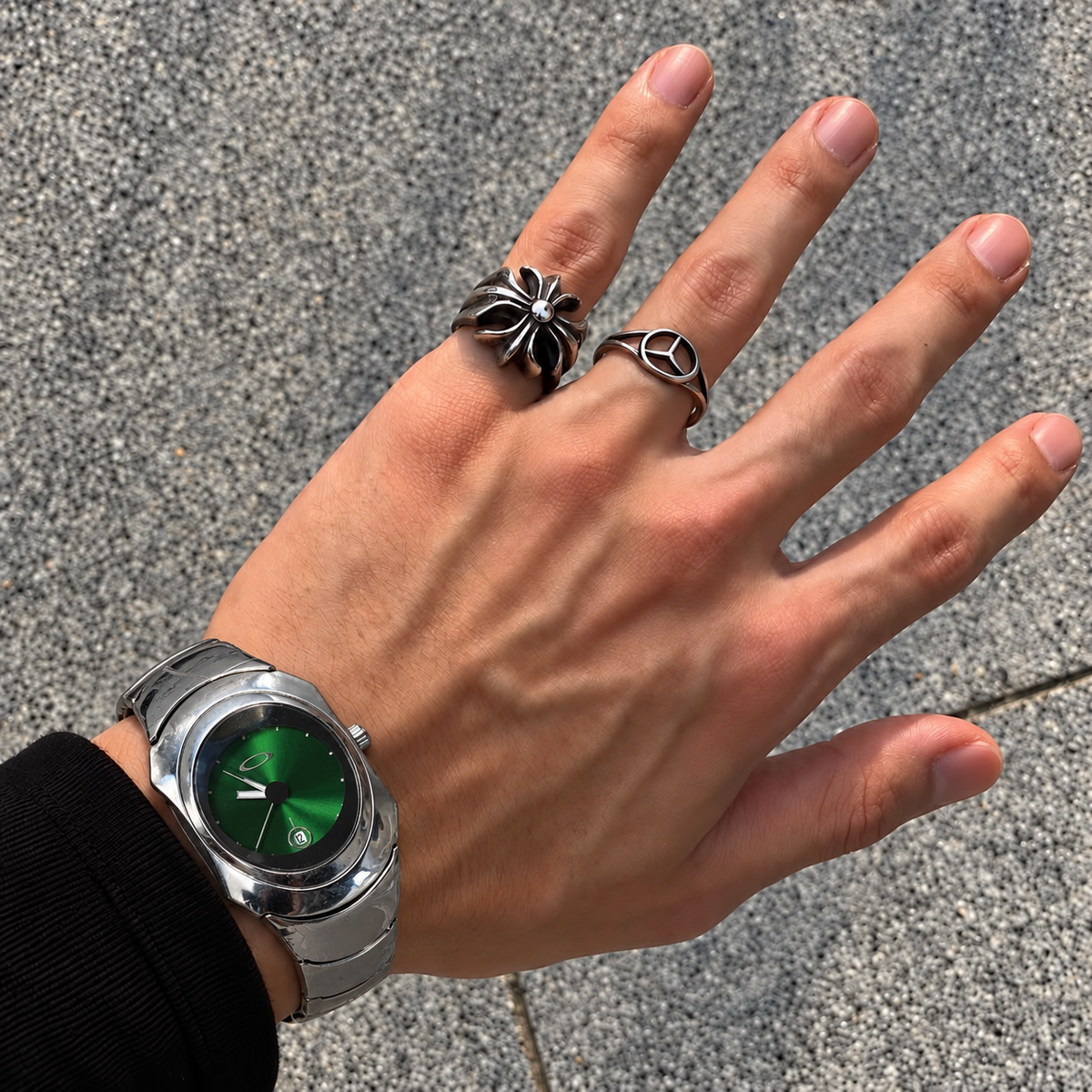 Oakley Time Bomb Titanium Watch – Green Dial