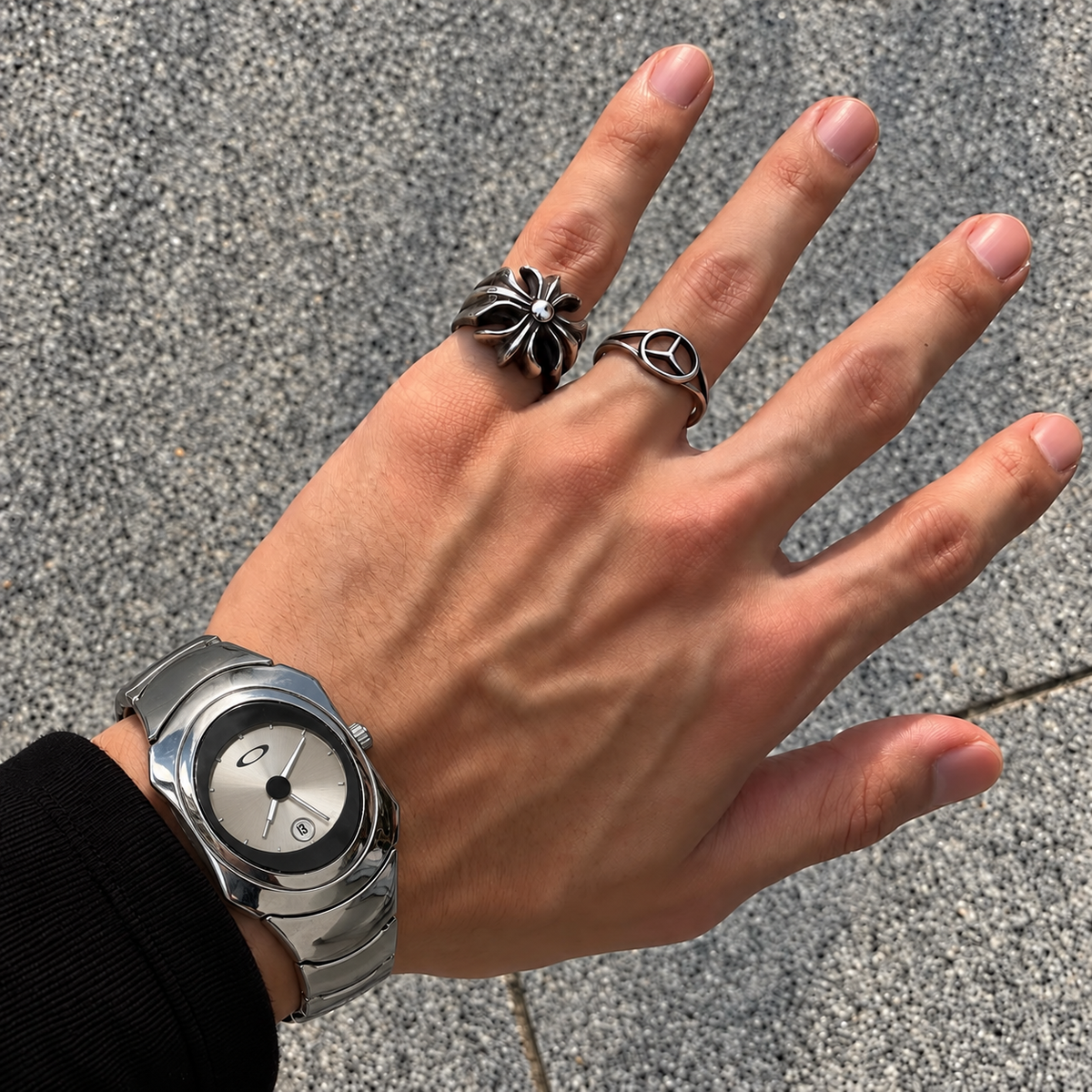 Oakley Time Bomb Titanium Watch – White Dial