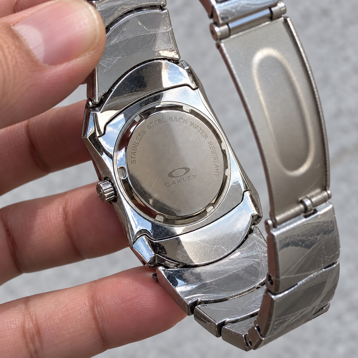 Oakley Time Bomb Titanium Watch – White Dial