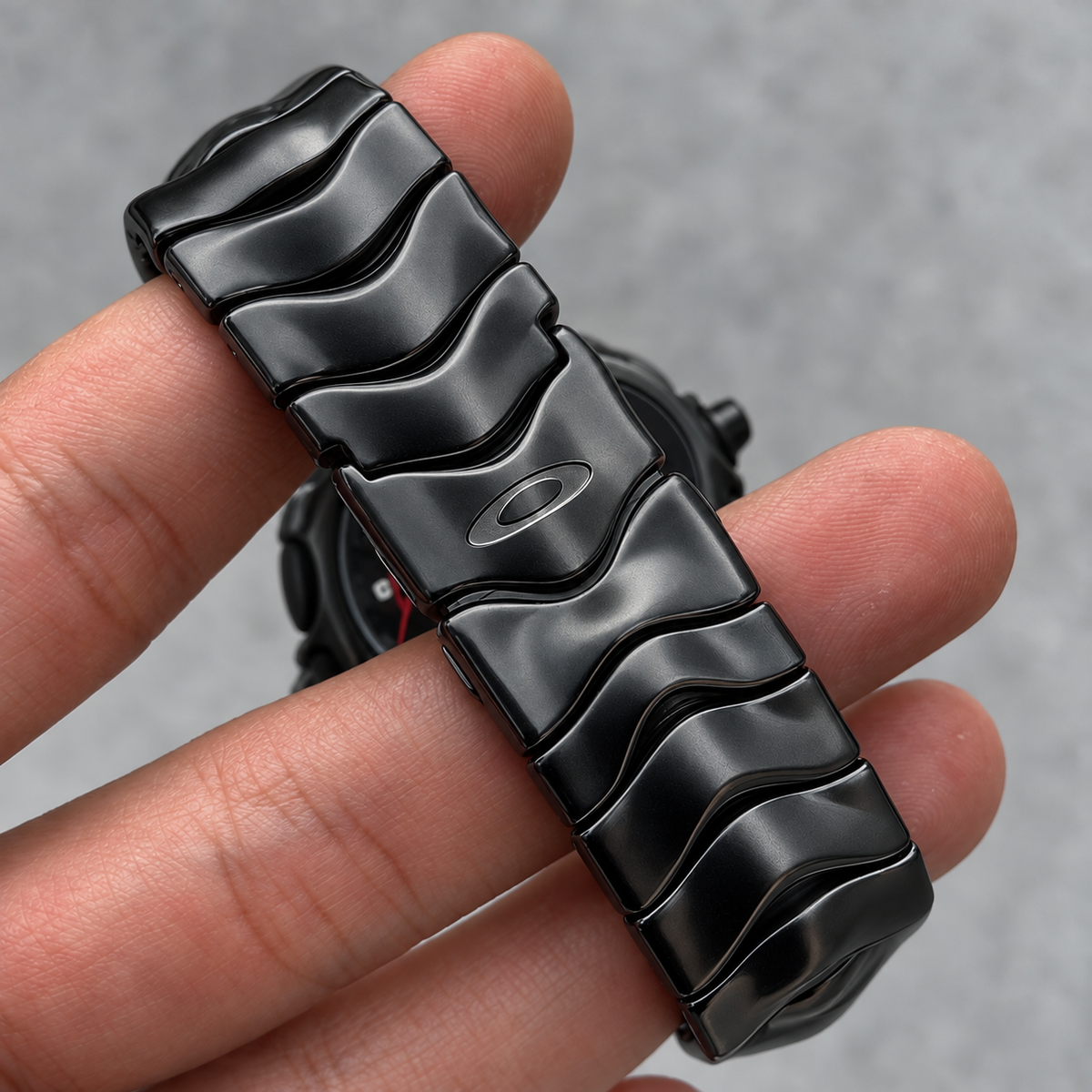 Oakley Blade Watch – Black Flower Dial, Matte Bracelet