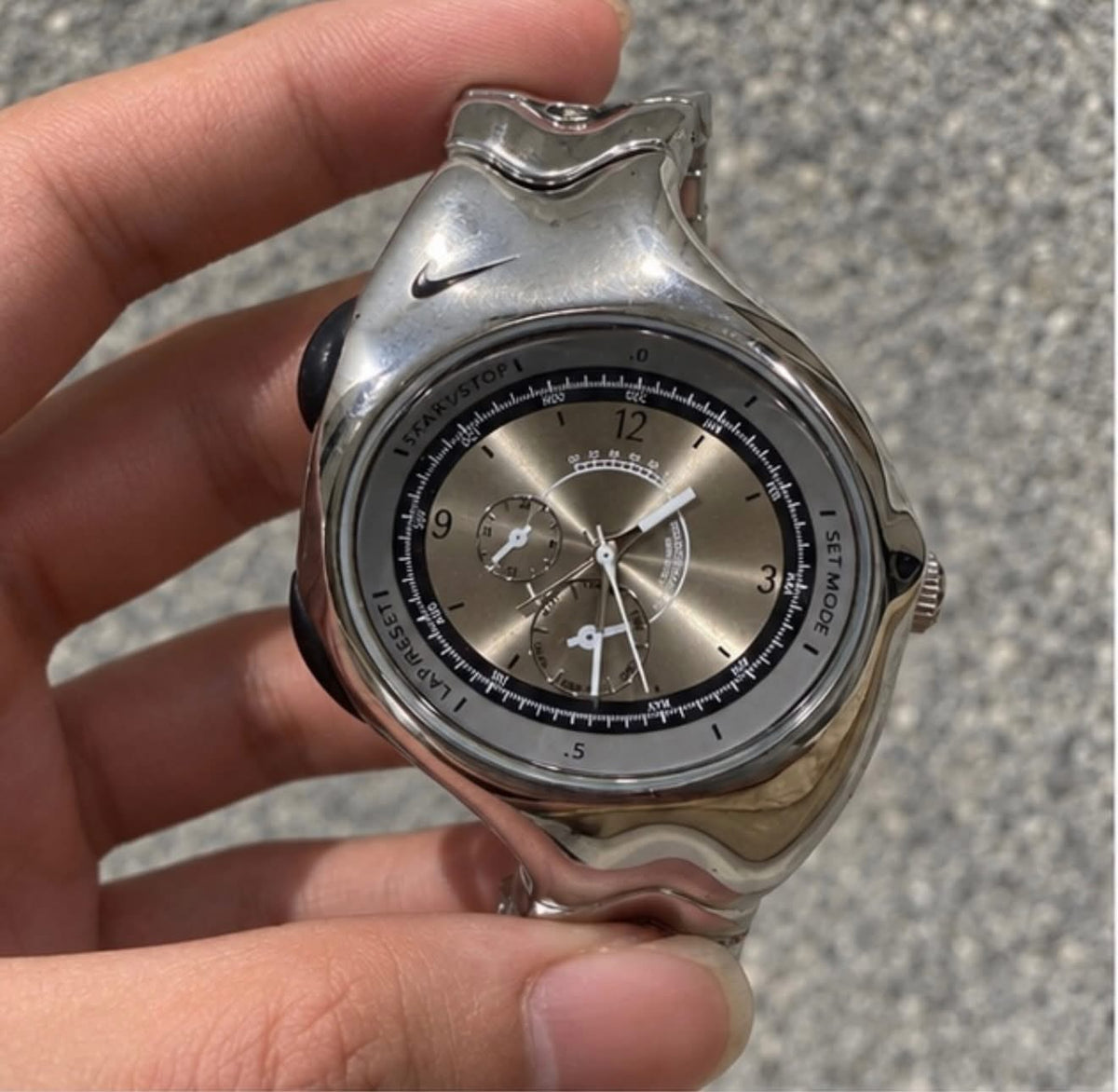 Nike Triax Armored Chronograph-Style Watch – Champagne Dial