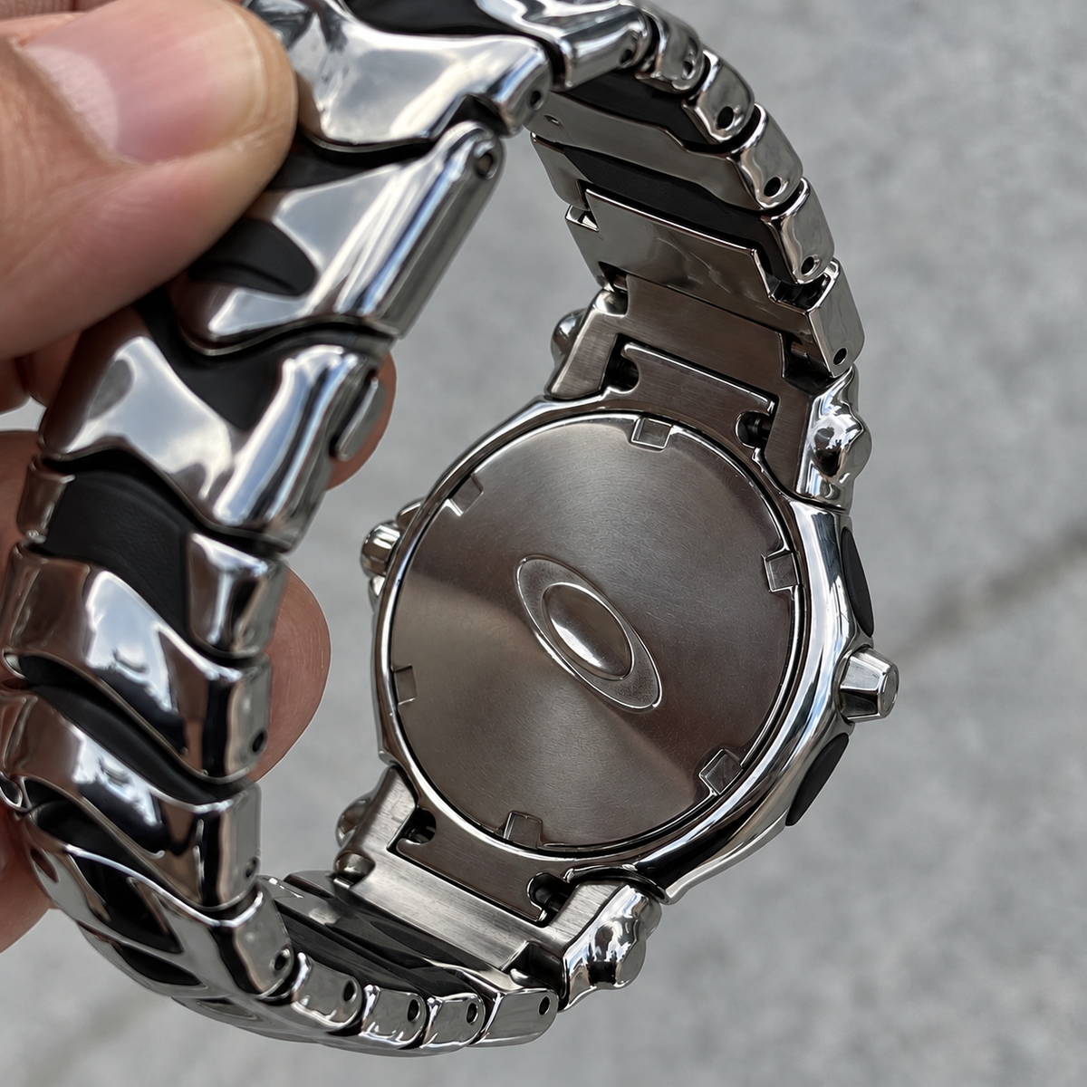 Oakley Blade Watch – Green Flower Dial, Polished Bracelet