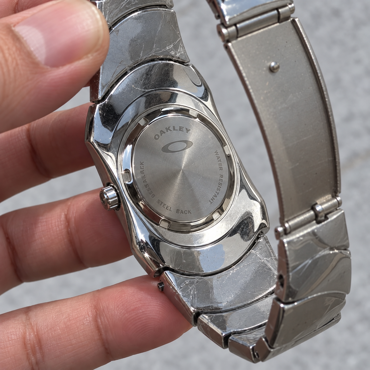 Oakley Time Bomb Titanium Watch – Silver Dial