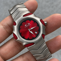 Oakley Blade Watch – Red Flower Dial, Matte Bracelet