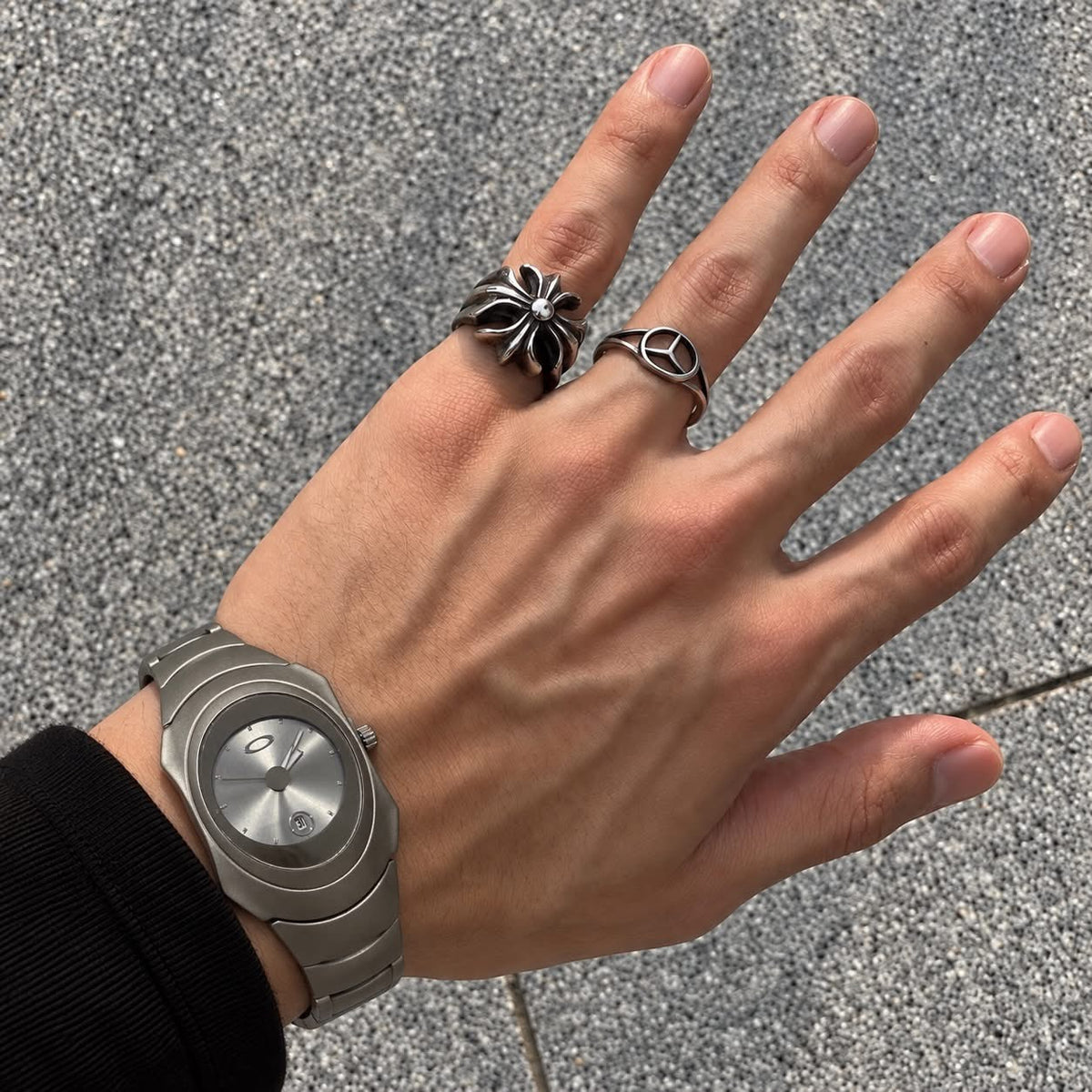 Oakley Time Bomb Titanium Watch – Silver Dial