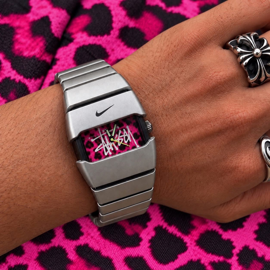 Vintage Nike Triax Watch – Custom Stüssy Pink Leopard Dial