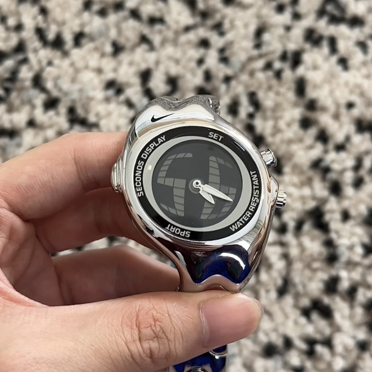 Vintage Nike Triax Silver Watch – Futuristic Y2K Archive Timepiece