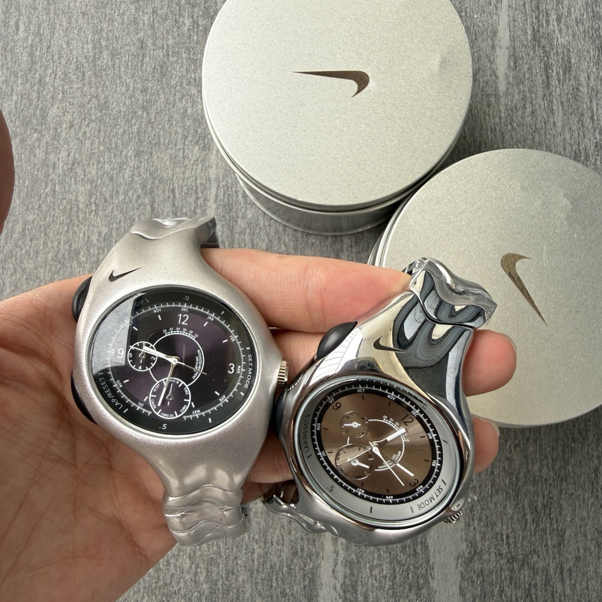 Vintage Nike Triax Analog Watch – Silver / Chrome | Y2K Archive