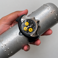 Oakley Detonator Style Watch – Carbon Black & Yellow Dial, Silver Case