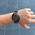 Nike Triax-Style Analog Watch – Silver / Black Dial / Yellow Hands